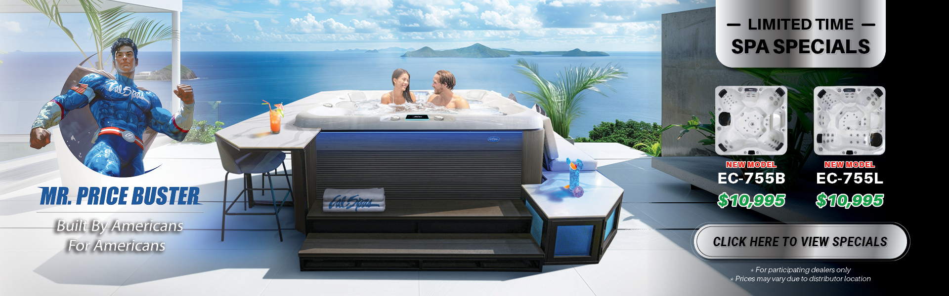 Calspas hot tub being used in a family setting - Rockhill