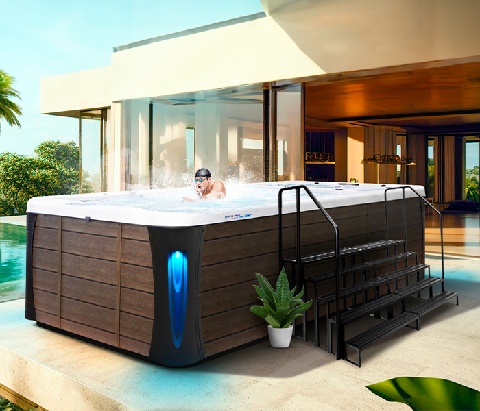 Calspas hot tub being used in a family setting - Rockhill