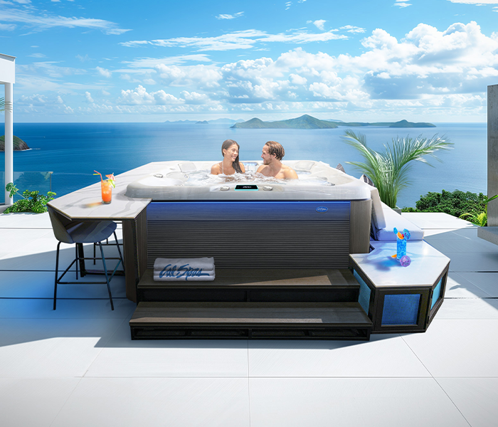 Calspas hot tub being used in a family setting - Rockhill